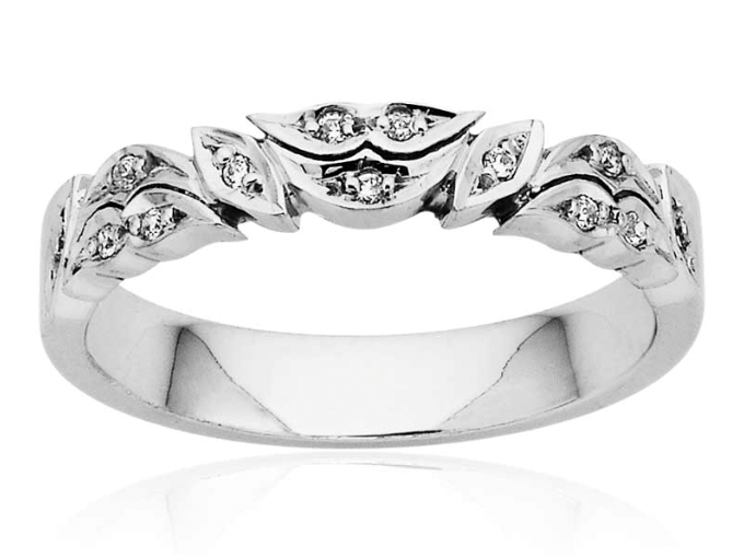 9ct White Gold Fancy Diamond Ring