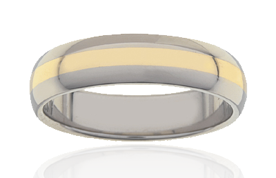 130696 titanium 9ct gents wedding ring
