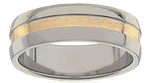 Load image into Gallery viewer, Titanium 9ct Gold 7mm Inlay Wedder
