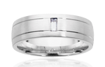 Load image into Gallery viewer, 9ct White Gold Diamond Banded Wedder
