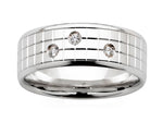 Load image into Gallery viewer, 9ct White Gold 3 Diamond Lined Wedder
