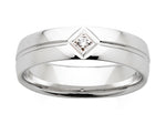 Load image into Gallery viewer, 9ct White Gold 6mm Diamond Ribbed Wedder
