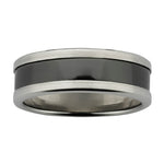 Load image into Gallery viewer, Titanium Ziro 7mm Inlay Wedder
