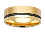Load image into Gallery viewer, 9ct Ziro 7.5mm Narrow Patterned Inlay Wedder
