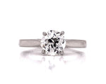 Load image into Gallery viewer, Platinum Old Cut Diamond Solitaire Ring TDW 1.08ct
