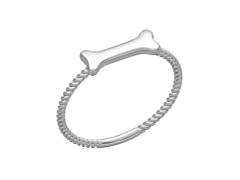 Sterling Silver Dog Bone Ring