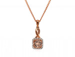 Load image into Gallery viewer, 9ct Rose Gold Morganite Diamond Pendant
