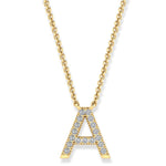 Load image into Gallery viewer, 9ct Diamond Initial A Pendant
