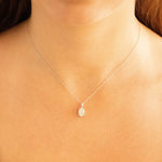 Load image into Gallery viewer, 9ct White Gold Diamond Oval Cluster Pendant
