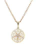 Load image into Gallery viewer, 9ct CZ Filigree Pendant
