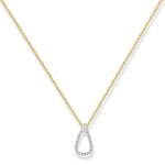 Load image into Gallery viewer, 9ct Diamond Open Teardrop Pendant TDW 0.10ct
