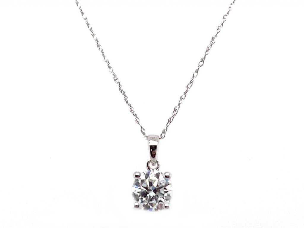 18ct White Gold Lab Grown Diamond Pendant TDw 1.00ct