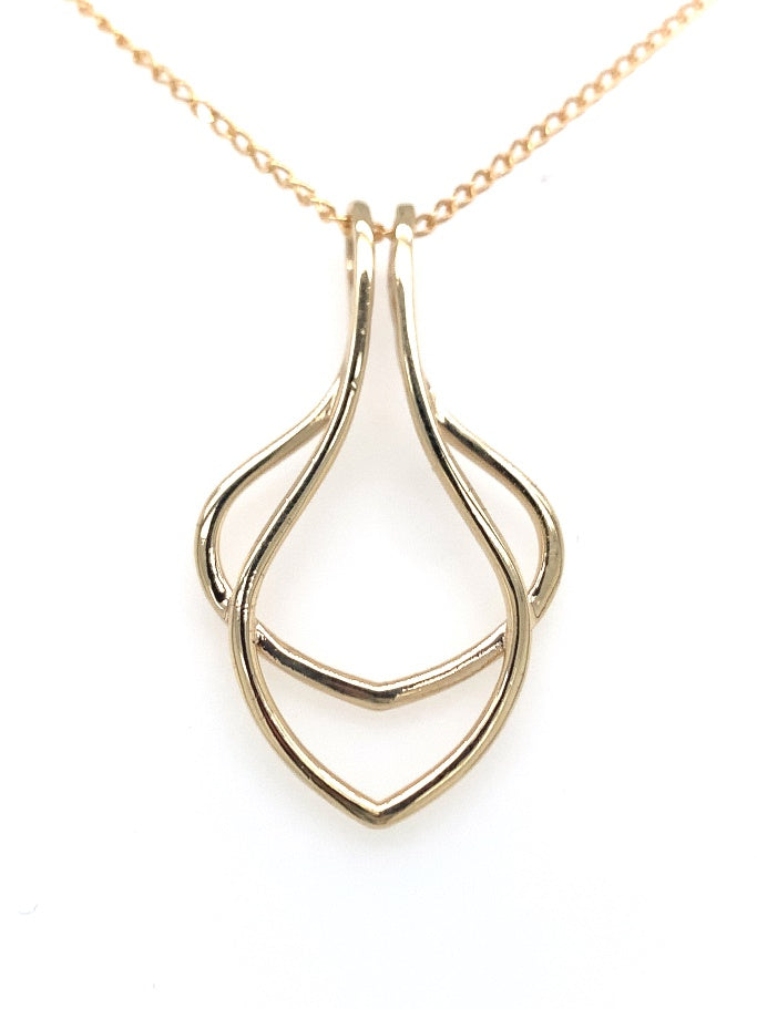 181580 9ct double ring holder pendant