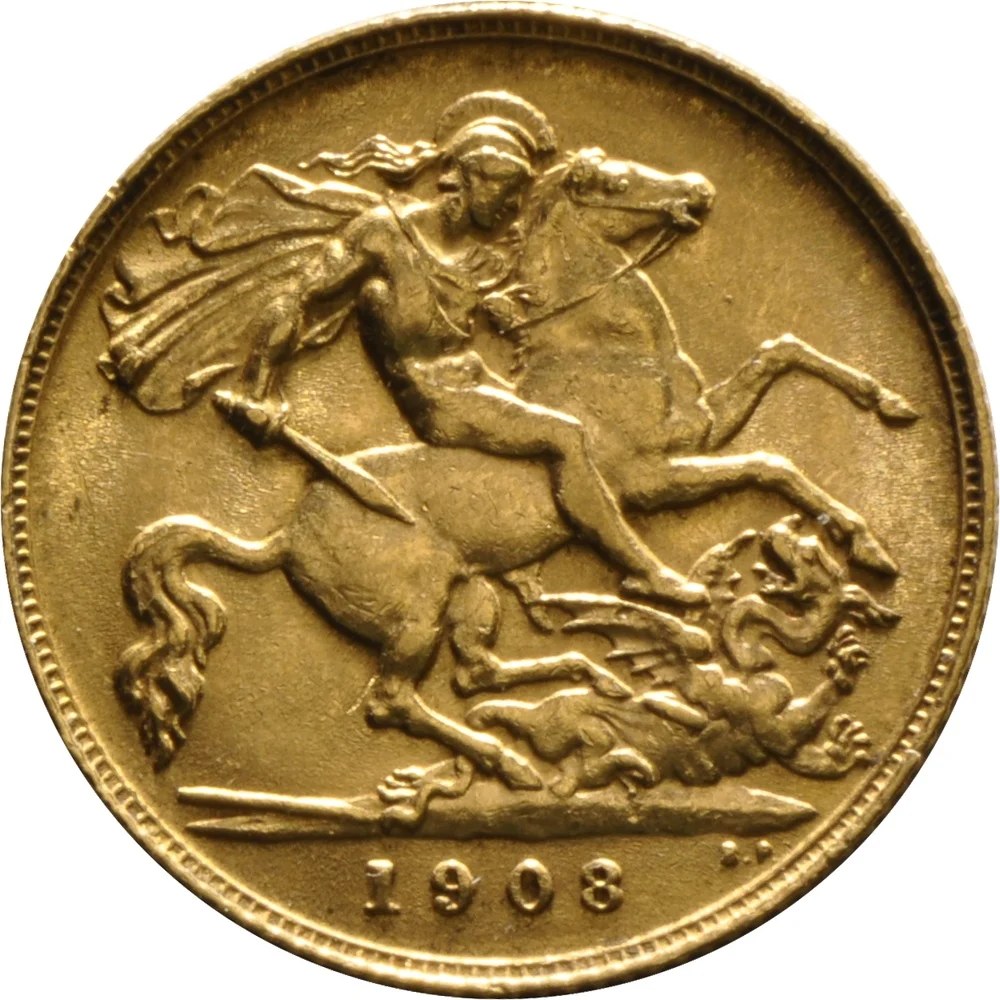 1908 Half Sovereign Coin