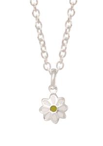 Stg Enamel Daisy Pendant