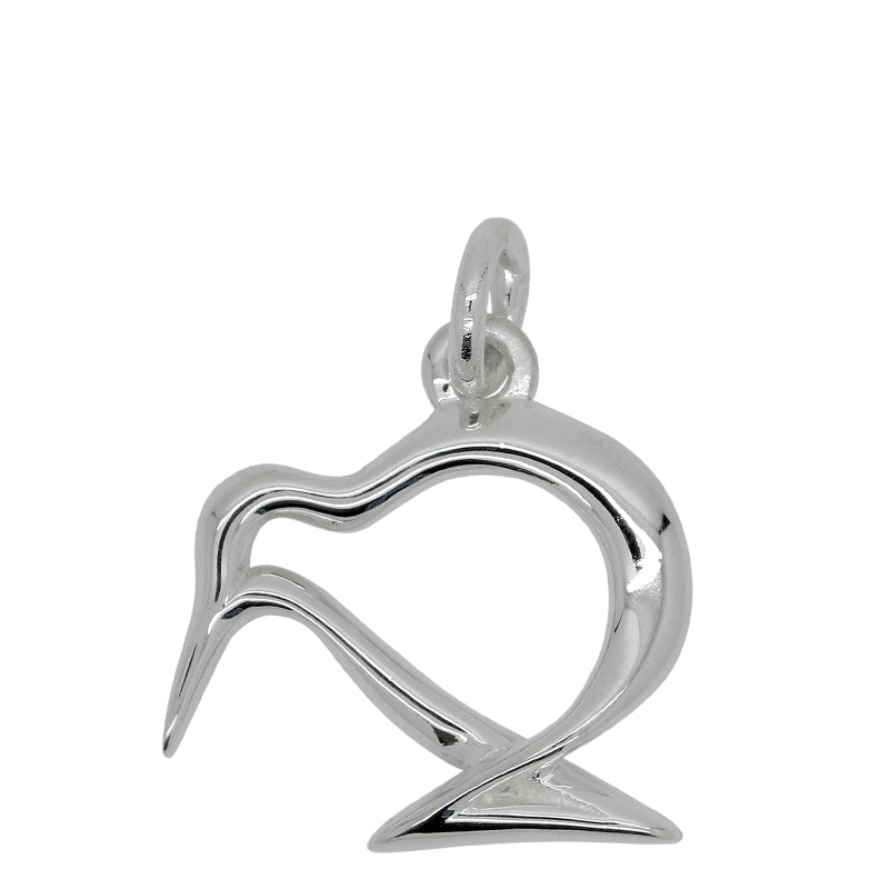 Sterling Silver Kiwi Outline Pendant