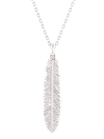 Load image into Gallery viewer, Sterling Silver Fantail/Piwakawaka Feather Hook Necklace
