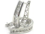 Load image into Gallery viewer, 10ct White Gold Diamond Huggies
