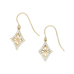 Load image into Gallery viewer, 9ct CZ Diamond-Shaped Hook Earrings
