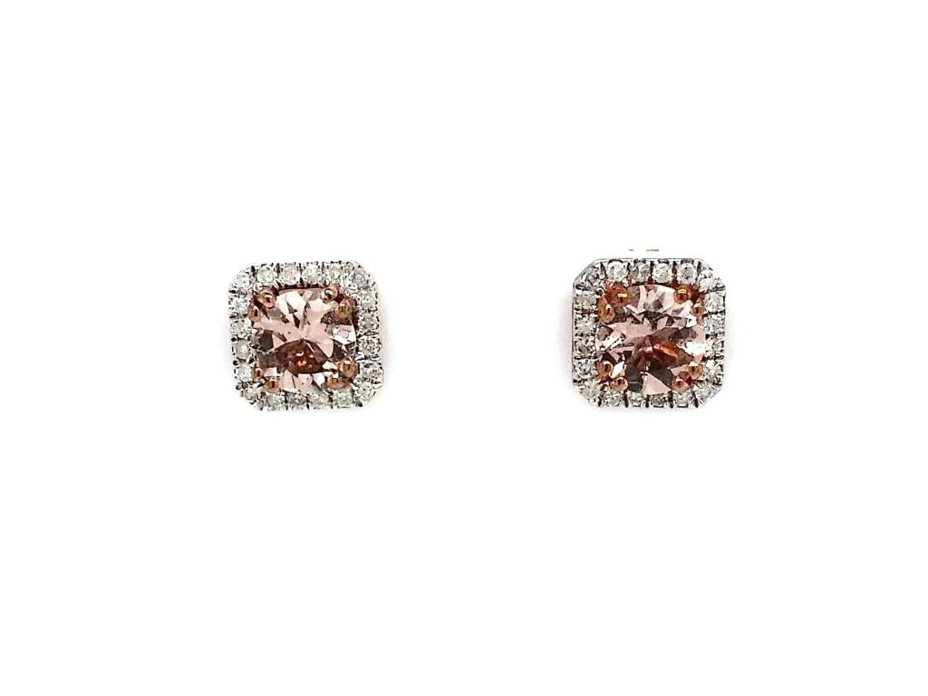202450 morganite diamond earrings
