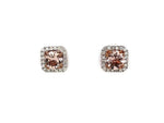 Load image into Gallery viewer, 9ct Rose Gold Morganite Diamond Earrings
