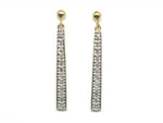 Load image into Gallery viewer, 9ct Diamond Long Drop Earrings TDW 0.10ct
