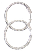 Load image into Gallery viewer, 14ct White Gold Diamond Hoop Earrings TDW 1.00ct

