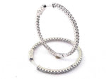Load image into Gallery viewer, 14ct White Gold Diamond Hoop Earrings TDW 1.00ct
