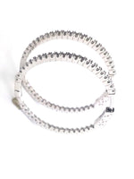 Load image into Gallery viewer, 14ct White Gold Diamond Hoop Earrings TDW 1.00ct
