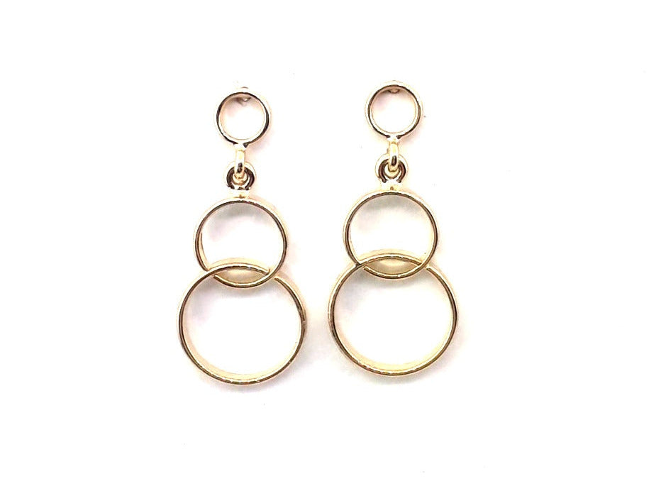 202527 gold circle drop earrings