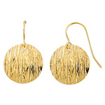 Load image into Gallery viewer, 9ct Silver Filled Textured Disc Earrings
