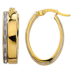 Load image into Gallery viewer, 9ct Silver Filled Two Tone Hoop Earrings
