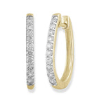 Load image into Gallery viewer, 9ct  Diamond Huggie Earrings TDW 0.50ct
