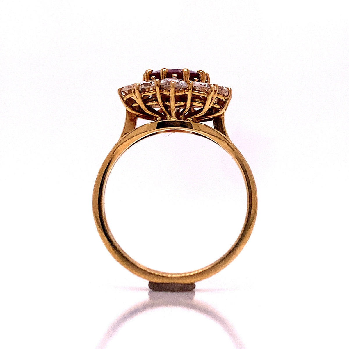 18ct ruby diamond cluster ring tdw 1