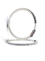 Load image into Gallery viewer, 14ct White Gold Diamond Hoop Earrings TDW 1.00ct
