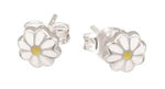 Load image into Gallery viewer, Stg Enamel Daisy Stud Earrings

