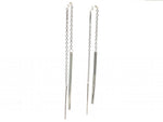 Load image into Gallery viewer, Stg Long Drop Thread Earrings
