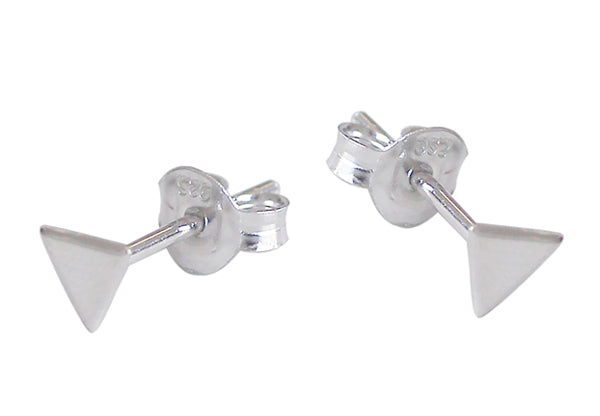 Sterling Silver Triangle Stud Earrings