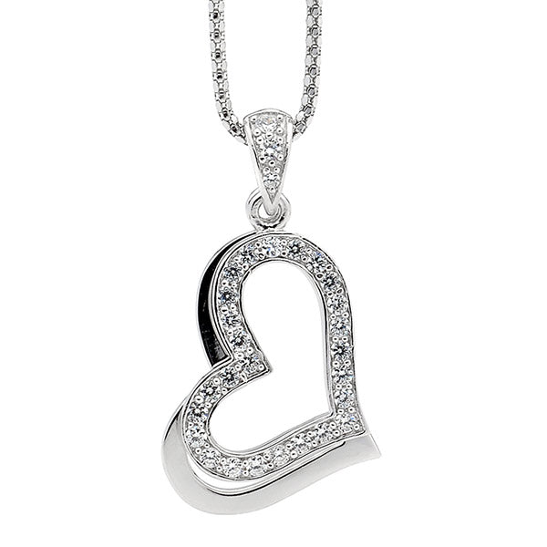 291107 ellani silver heart cz pendant p322