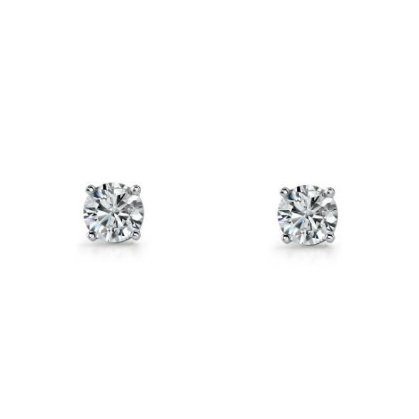 Ellani Stg CZ 5mm Earrings