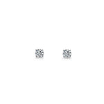 Load image into Gallery viewer, Ellani Stg CZ 4mm Earrings
