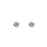 Load image into Gallery viewer, Ellani Stg CZ Rubover Earrings
