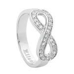 Load image into Gallery viewer, Ellani Stg CZ Infinity Ring
