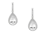 Load image into Gallery viewer, Ellani Stg CZ Tear Drop Earrings
