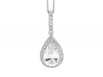 Load image into Gallery viewer, Ellani Stg CZ Tear Drop Pendant
