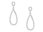 Load image into Gallery viewer, Ellani Stg CZ Open Teardrop Earrings
