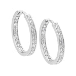 Load image into Gallery viewer, Ellani Stg CZ Huggie Earrings
