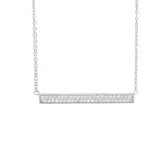 Load image into Gallery viewer, Ellani Stg CZ Bar Necklace
