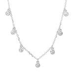 Load image into Gallery viewer, Ellani Stg 7 CZ Drop Necklace
