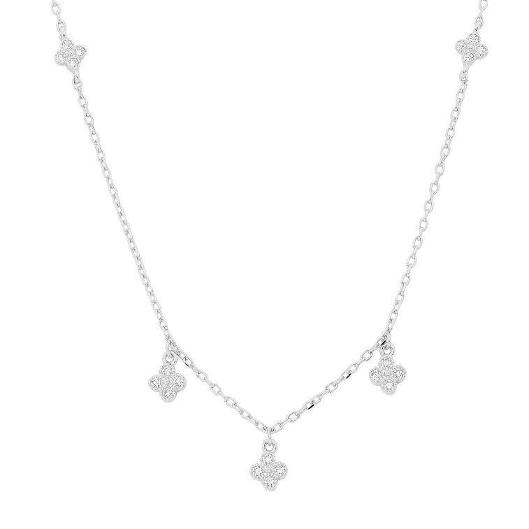 291246 stg cz drop necklace p798s
